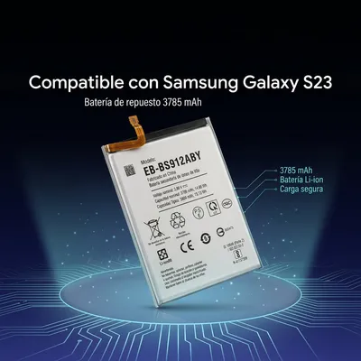 Batería para Samsung S23 3785mAh — detalle de celda