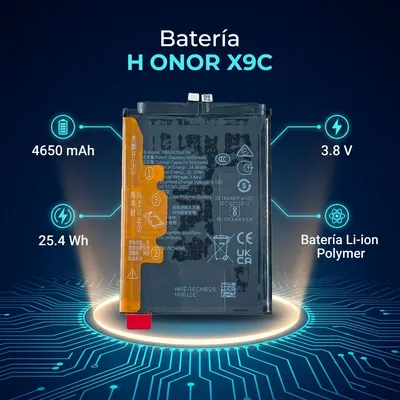 Batería para Honor X9C 4650mAh — vista posterior
