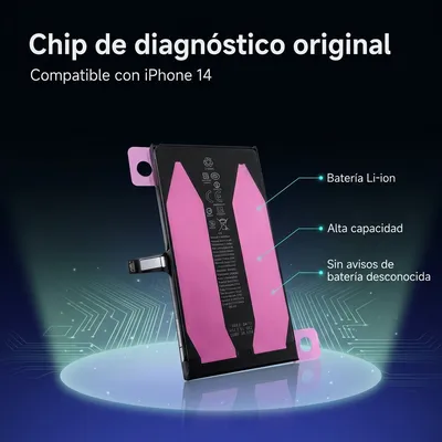Batería para iPhone 14 — detalle de celda