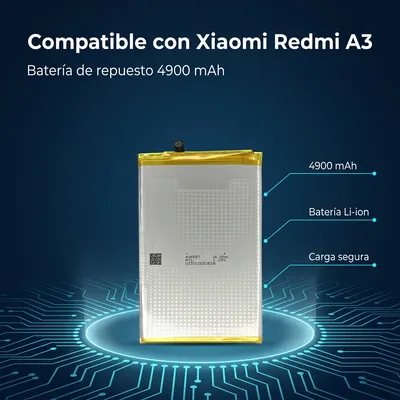 Batería para Redmi A3 BN5R 5000mAh — detalle de celda