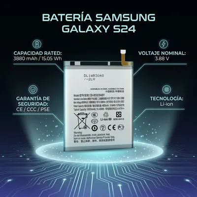 Batería para Samsung S24 Ultra 4000mAh — vista posterior