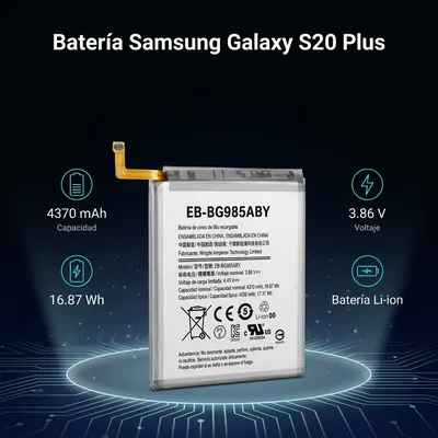 Batería para Samsung EB-BG980ABY Galaxy S20+ 4000mAh — vista posterior