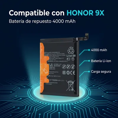 Batería para Honor 9X 4000mAh — detalle de celda