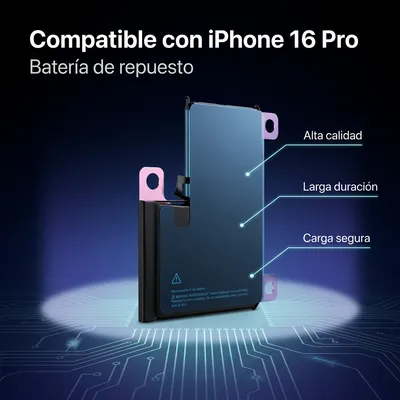 Batería para iPhone 16 Pro — detalle de celda