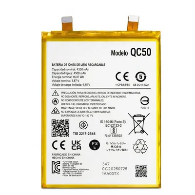Batería para Moto Edge 50 Fusion 4350mAh — vista frontal