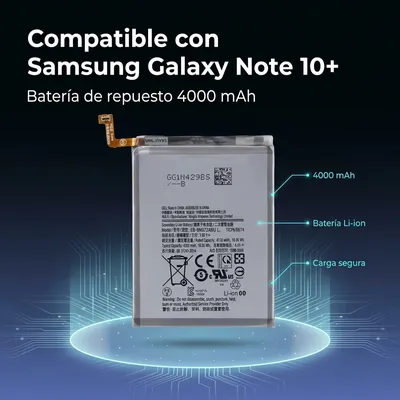Batería para Samsung Note 10 Plus 4000mAh — detalle de celda