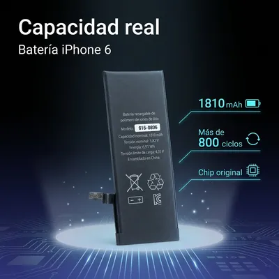 Batería para iPhone 6 1810mAh — detalle de celda