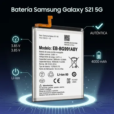 Batería para Samsung S21 4370mAh — vista posterior