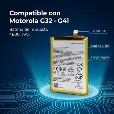 Batería para Moto G32 4800mAh — detalle de celda