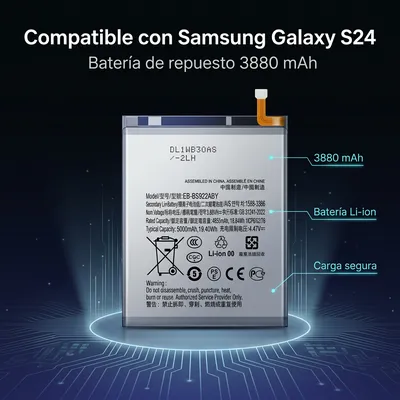 Batería para Samsung S24 Ultra 4000mAh — detalle de celda