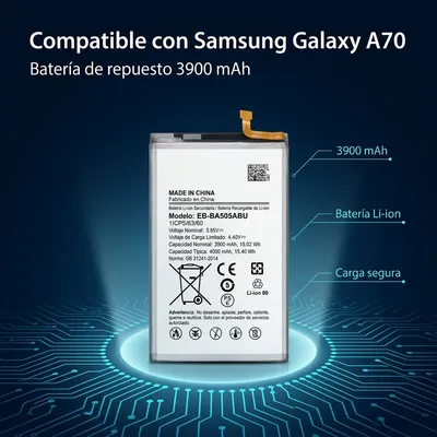 Batería para Samsung A70 3900mAh — detalle de celda