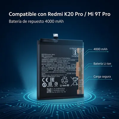 Batería para Redmi K20 Pro 3800mAh — detalle de celda