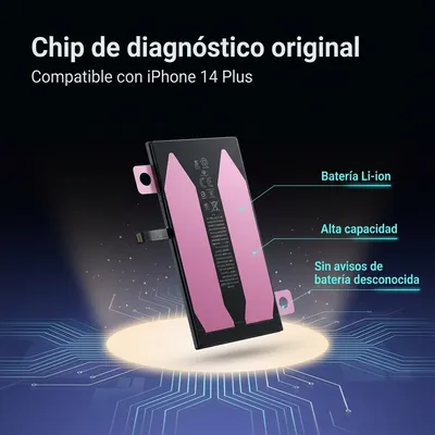 Batería para iPhone 14 Plus — detalle de celda