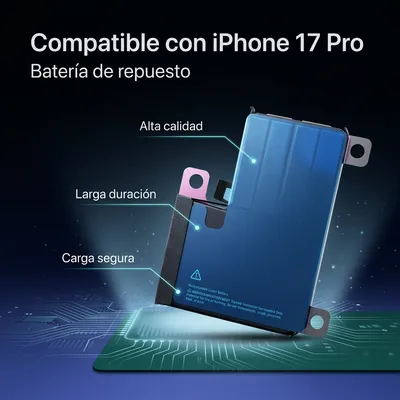Batería para iPhone 17 Pro — detalle de celda
