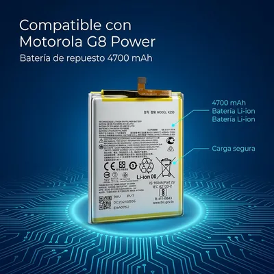 Batería para Moto G8 Power 4700mAh — detalle de celda