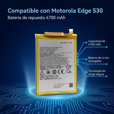 Batería para Moto G200 4700mAh — detalle de celda
