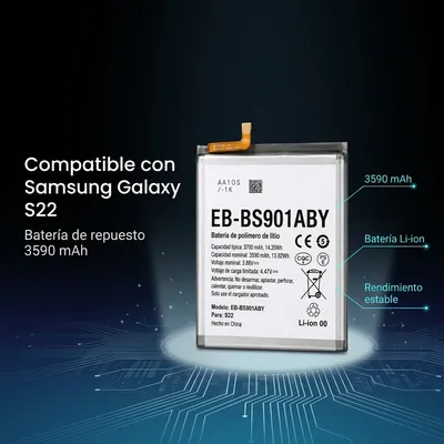 Batería para Samsung S22 3590mAh — detalle de celda