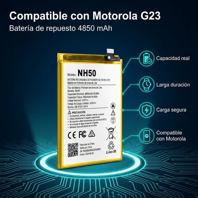 Batería para Moto G23 — detalle de celda