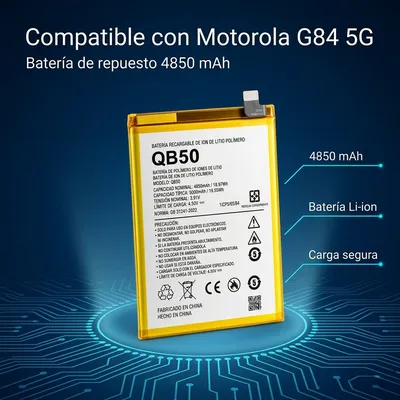 Batería para Moto G84 5G — detalle de celda