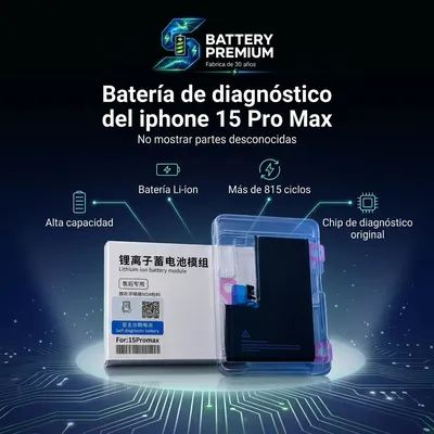 Batería para iPhone 15 Pro Max — vista posterior