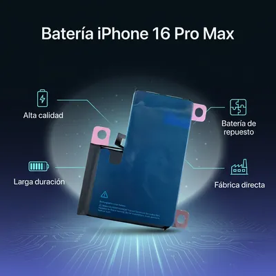 Batería para iPhone 16 Pro Max — vista posterior