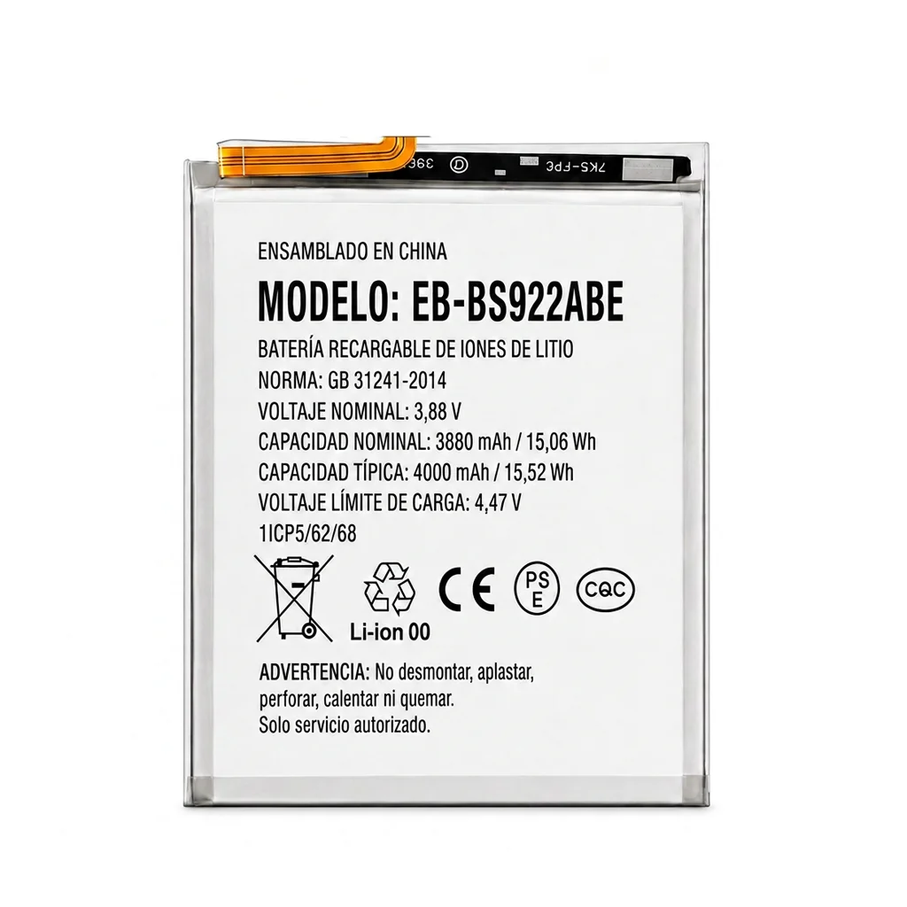 Batería para Samsung S24 Plus 3880mAh — vista frontal