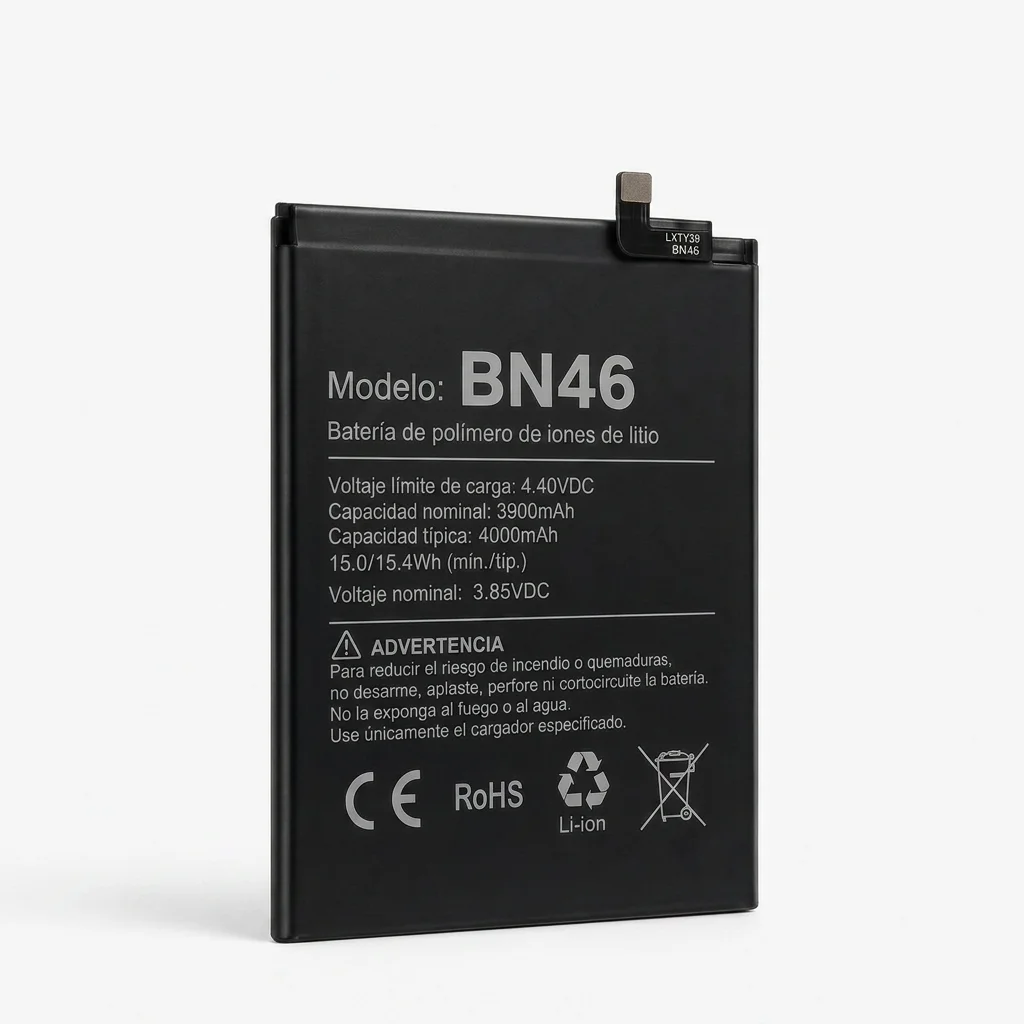 Batería para Redmi Note 8 BN46 3900mAh — vista frontal