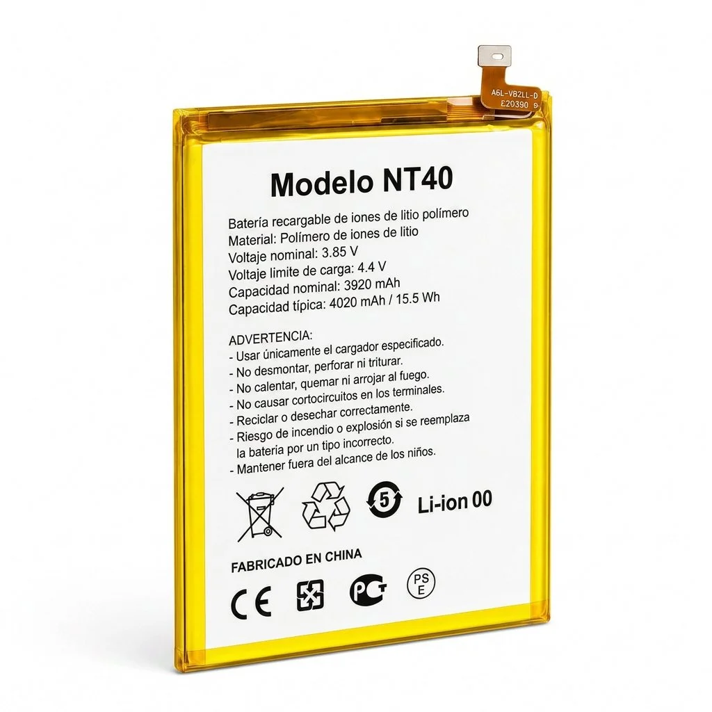 Batería para Moto E20 3900mAh — vista frontal
