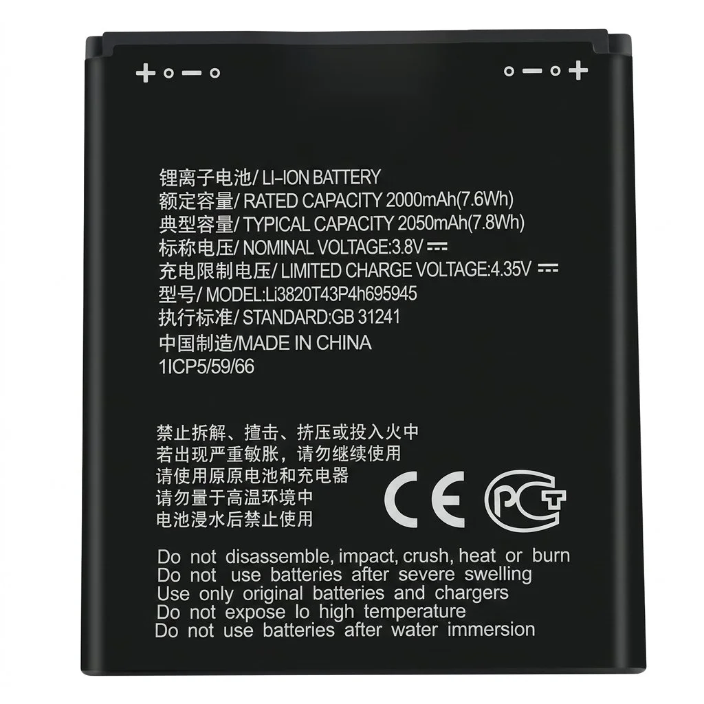 Batería para ZTE Blade A3 2019 L8 2000mAh — vista frontal