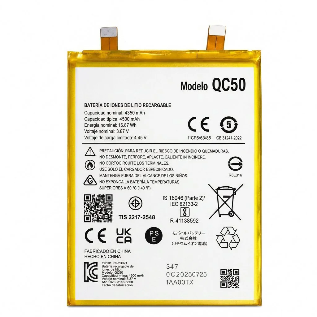 Batería para Moto Edge 50 Fusion 4350mAh — vista frontal