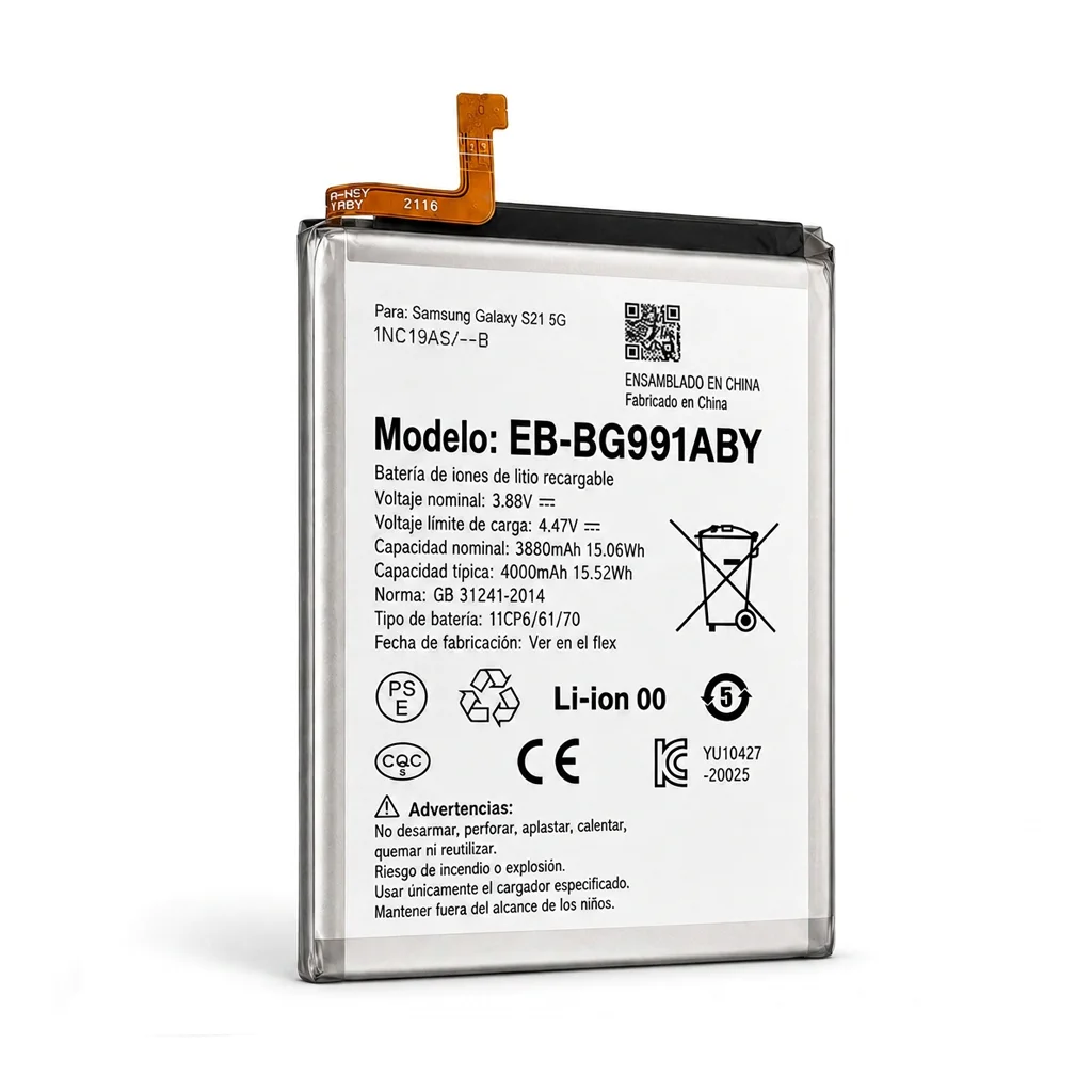 Batería para Samsung S21 4370mAh — vista frontal