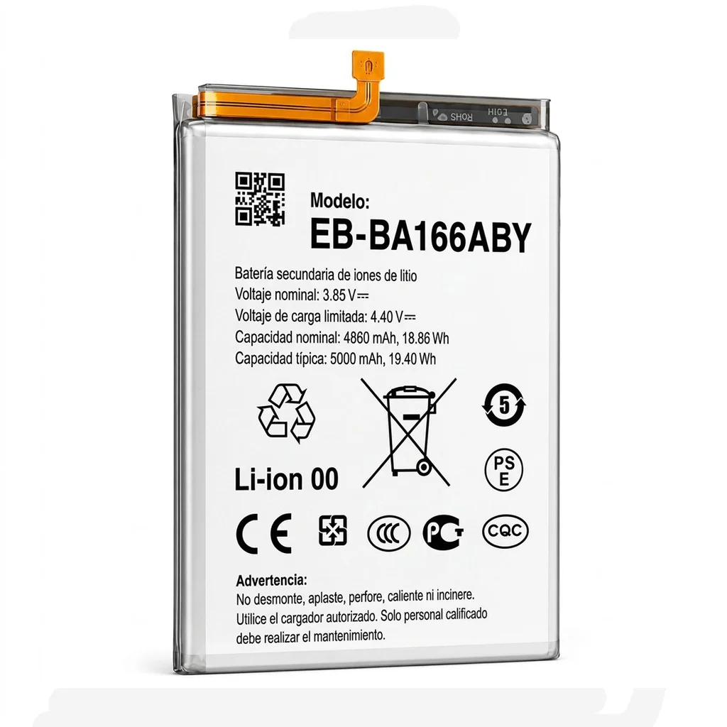 Batería para Samsung A16 4G 4890mAh — vista frontal