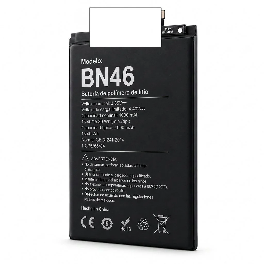 Batería para Redmi Note 8 3900mAh — vista frontal